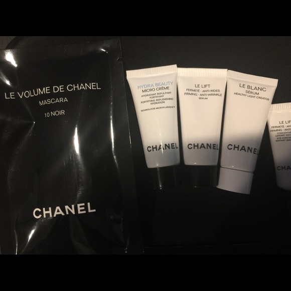 CHANEL Handbags - CHANEL Cosmetic Bag w Mascara, LeLift Serum,Cream